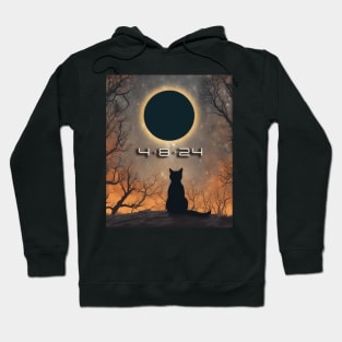 Cat Watching Total Solar Eclipse Hoodie